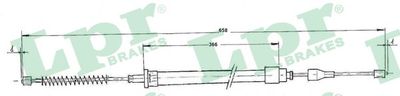 Cable Pull, parking brake LPR C0963B