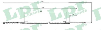 Cable Pull, parking brake LPR C0964B