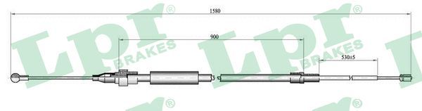 LPR C0967B Cable Pull, parking brake