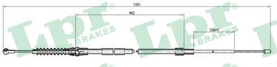 Cable Pull, parking brake LPR C0968B