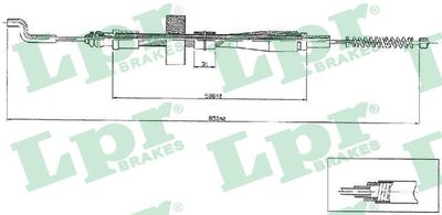 Cable Pull, parking brake LPR C0971B