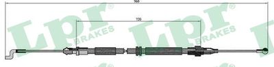 Cable Pull, parking brake LPR C0973B