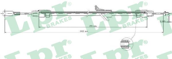 LPR C0982B Cable Pull, parking brake