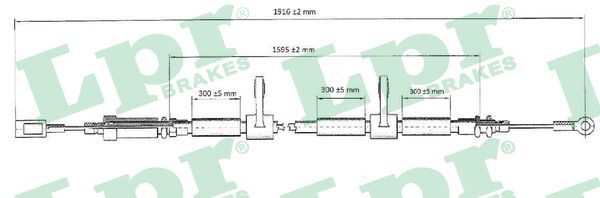 LPR C0985B Cable Pull, parking brake