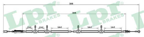 LPR C0990B Cable Pull, parking brake