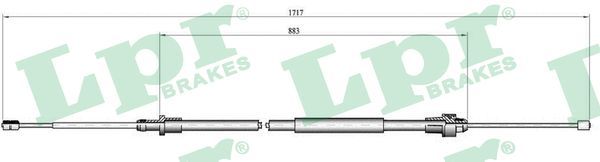 LPR C0998B Cable Pull, parking brake