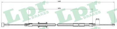 Cable Pull, parking brake LPR C1008B