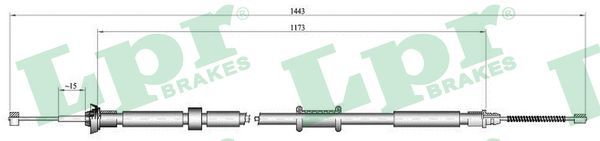 LPR C1023B Cable Pull, parking brake