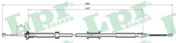 LPR C1024B Cable Pull, parking brake