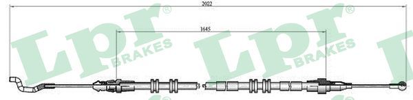 LPR C1038B Cable Pull, parking brake