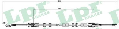 Cable Pull, parking brake LPR C1038B