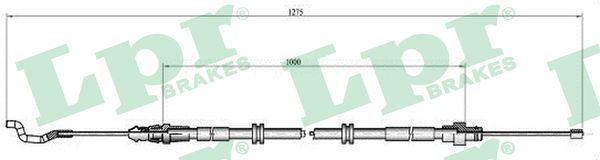 LPR C1039B Cable Pull, parking brake