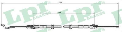 Cable Pull, parking brake LPR C1039B