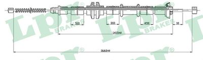 Cable Pull, parking brake LPR C1042B