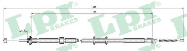 LPR C1085B Cable Pull, parking brake