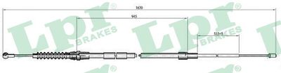 Cable Pull, parking brake LPR C1098B