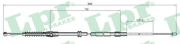LPR C1117B Cable Pull, parking brake