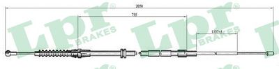 Cable Pull, parking brake LPR C1117B