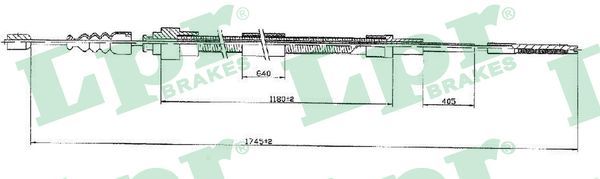 LPR C1146B Cable Pull, parking brake