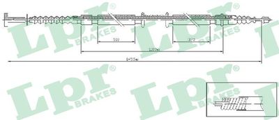 Cable Pull, parking brake LPR C1238B