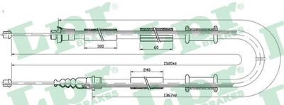 Cable Pull, parking brake LPR C1245B