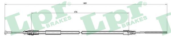 LPR C1265B Cable Pull, parking brake