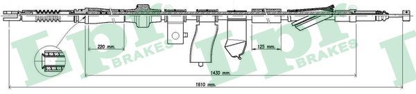 LPR C1298B Cable Pull, parking brake