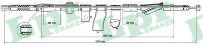 Cable Pull, parking brake LPR C1298B