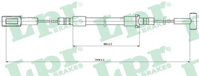 Cable Pull, parking brake LPR C1316B