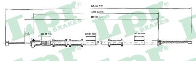 Cable Pull, parking brake LPR C1321B