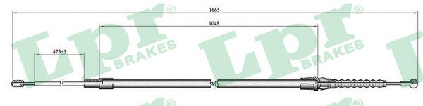 LPR C1444B Cable Pull, parking brake