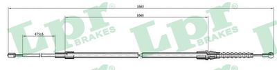 Cable Pull, parking brake LPR C1444B