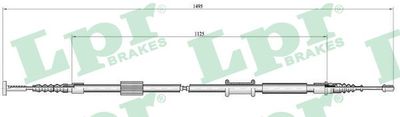 Cable Pull, parking brake LPR C1448B