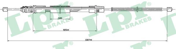 LPR C1463B Cable Pull, parking brake