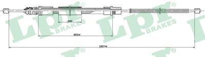 Cable Pull, parking brake LPR C1463B