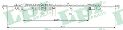 Cable Pull, parking brake LPR C1474B