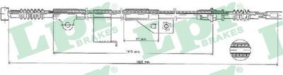 Cable Pull, parking brake LPR C1487B