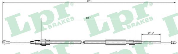 LPR C1518B Cable Pull, parking brake