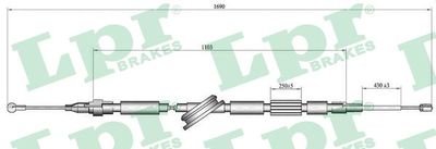 Cable Pull, parking brake LPR C1519B
