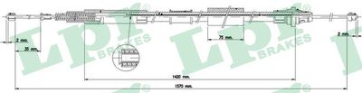 Cable Pull, parking brake LPR C1578B