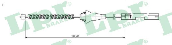 LPR C1660B Cable Pull, parking brake