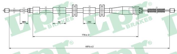 LPR C1664B Cable Pull, parking brake