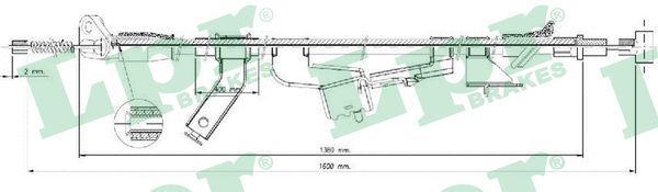 LPR C1667B Cable Pull, parking brake
