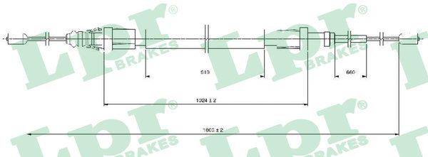 LPR C1685B Cable Pull, parking brake