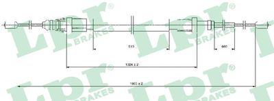 Cable Pull, parking brake LPR C1685B