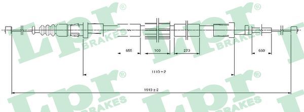 LPR C1687B Cable Pull, parking brake