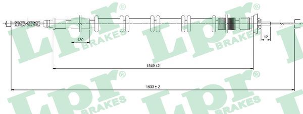 LPR C1689B Cable Pull, parking brake