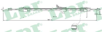 Cable Pull, parking brake LPR C1695B