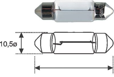 Bulb, licence plate light MAGNETI MARELLI 002051700000