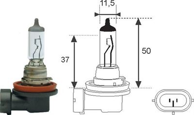 Bulb, spotlight MAGNETI MARELLI 002549100000